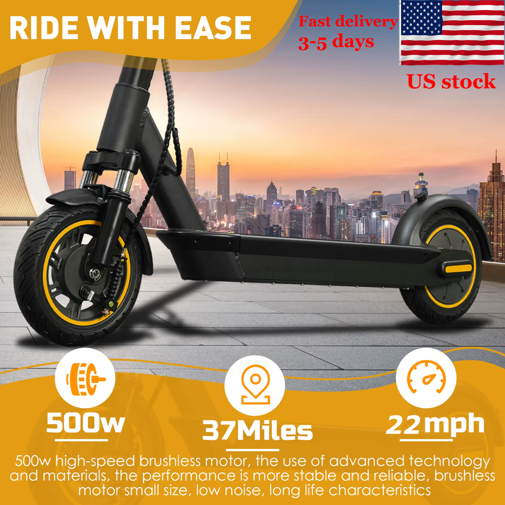 HEZZO G30 500W Electric Scooter for Adults 27 Mile Range 22MPH Speed