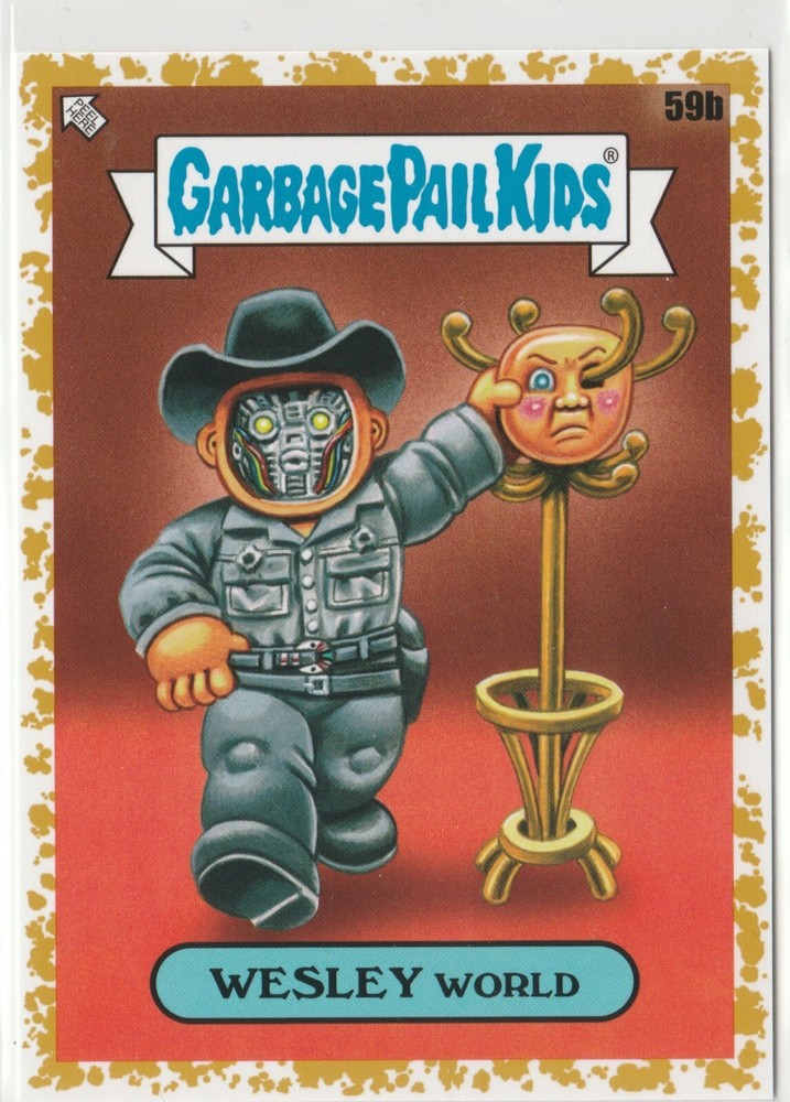 SP 07/50 Fool's Gold Wesley World #59b Garbage Pail Kids GPK 2023 Intergoolactic Trading Card