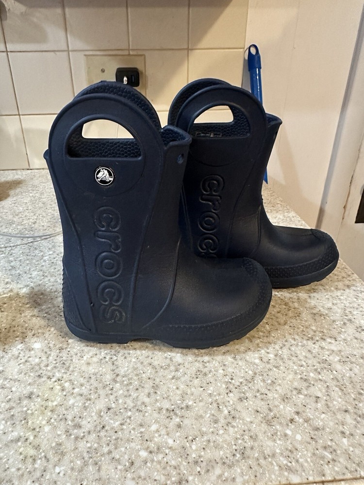 Crocs Handle It Wellingtons Waterproof  Kids Size 10 Toddler Rain Boots