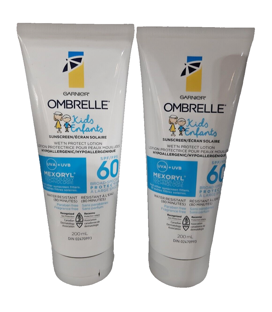 Pack in 2 Garnier Ombrelle Kids Sunscreen Lotion SPF 60 200mL each