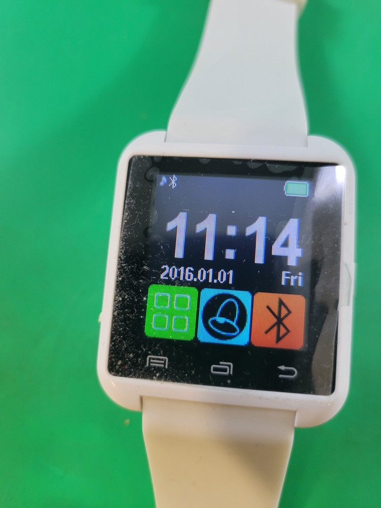Smart Watch SW100WH White Slide Smartwatch Tested & Working