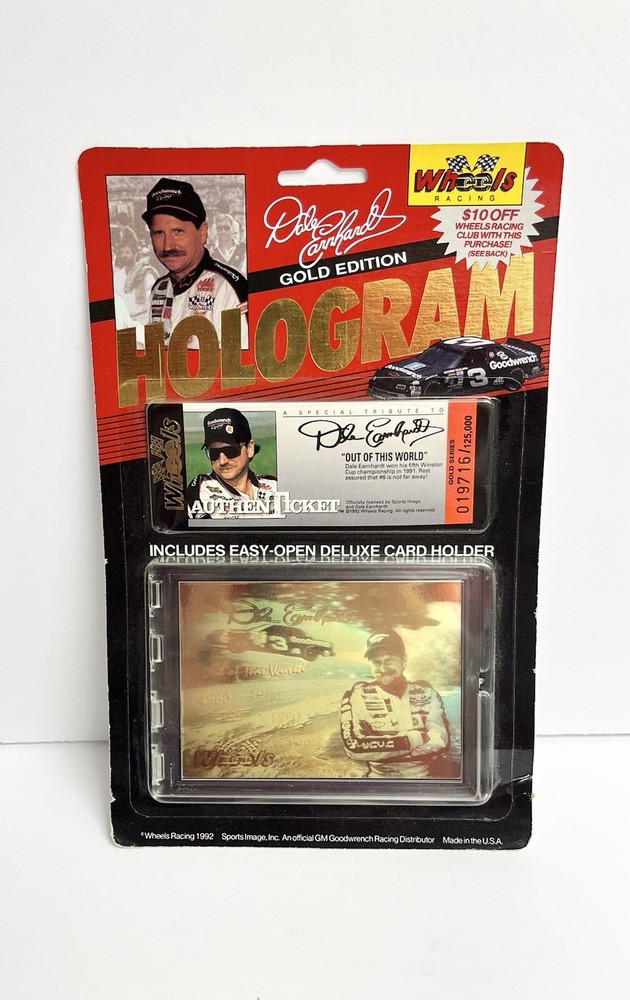 1992 Wheels Racing Gold Edition Hologram Dale Earnhardt Card