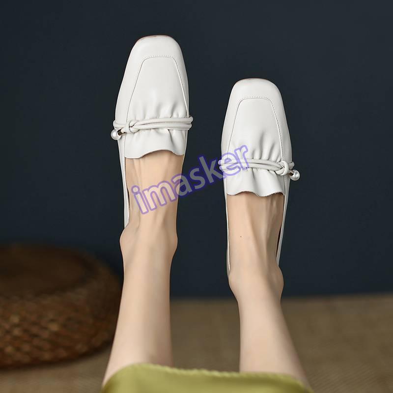 Stylish Women Square Toe Block Heel Loafers Mary Jane Office Pumps