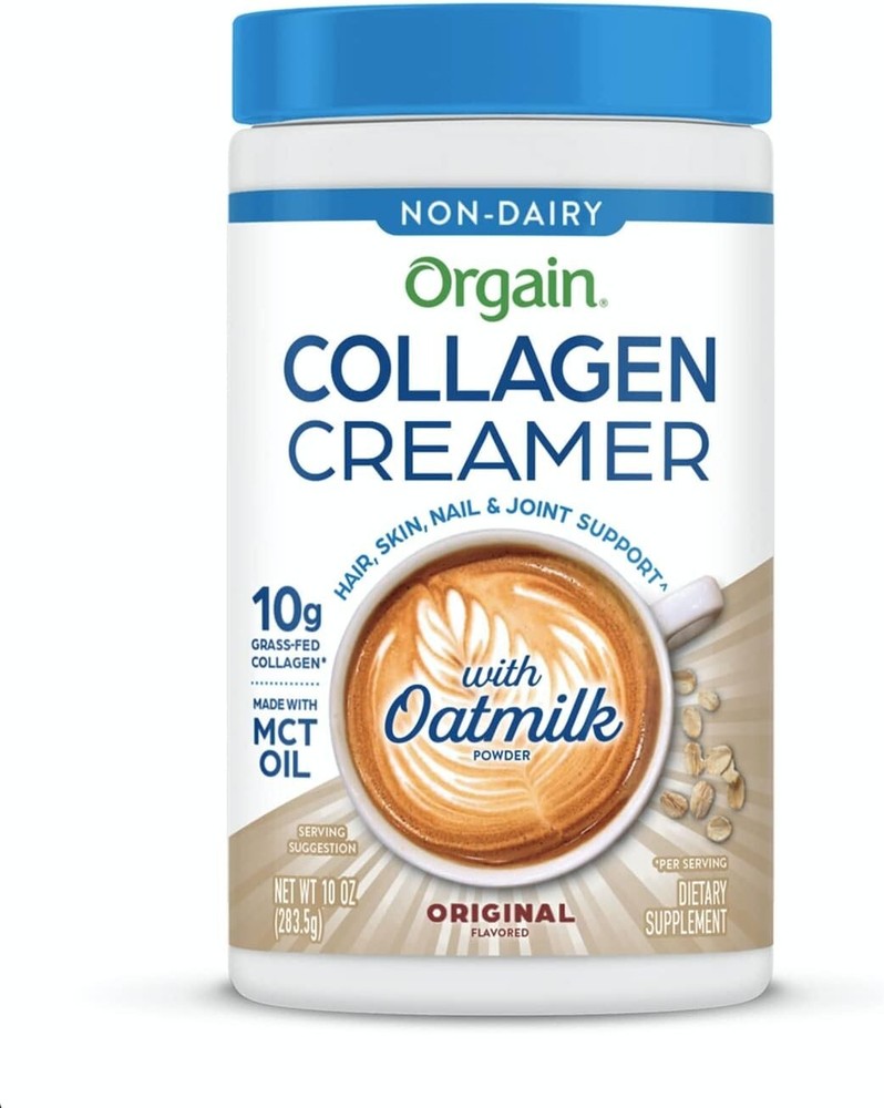Orgain Collagen Coffee Creamer, 10g Grass Fed Hydrolyzed Collagen Peptides 10oz