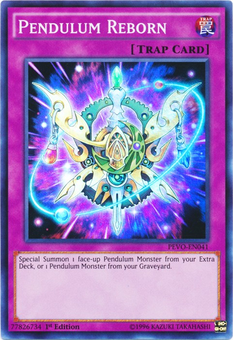 Pendulum Reborn PEVO-EN041 Super Rare 1st Edition Lightly Played