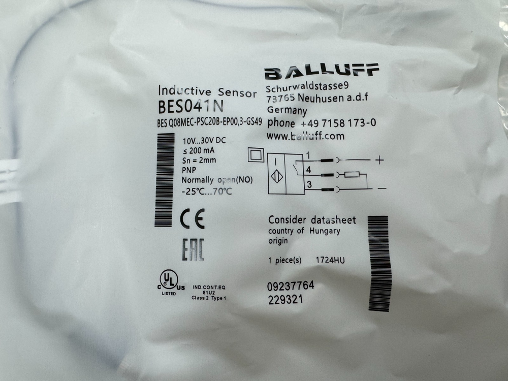 1pcs New BALLUFF BES Q08MEC-PSC20B-EP00,3-GS49 ,BES041N BESQ08MEC-PSC20B-EP00