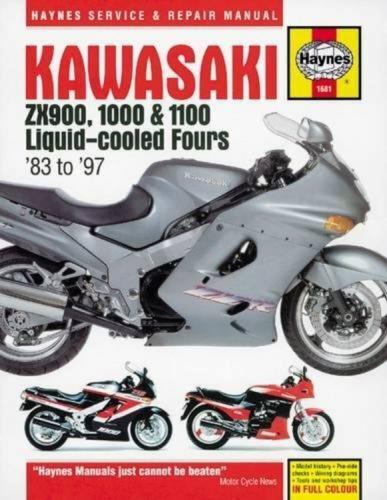 Kawasaki ZX900 ZX1000 ZX1100 Ninja 1983-1997 Haynes Repair Manual 2018 Edition