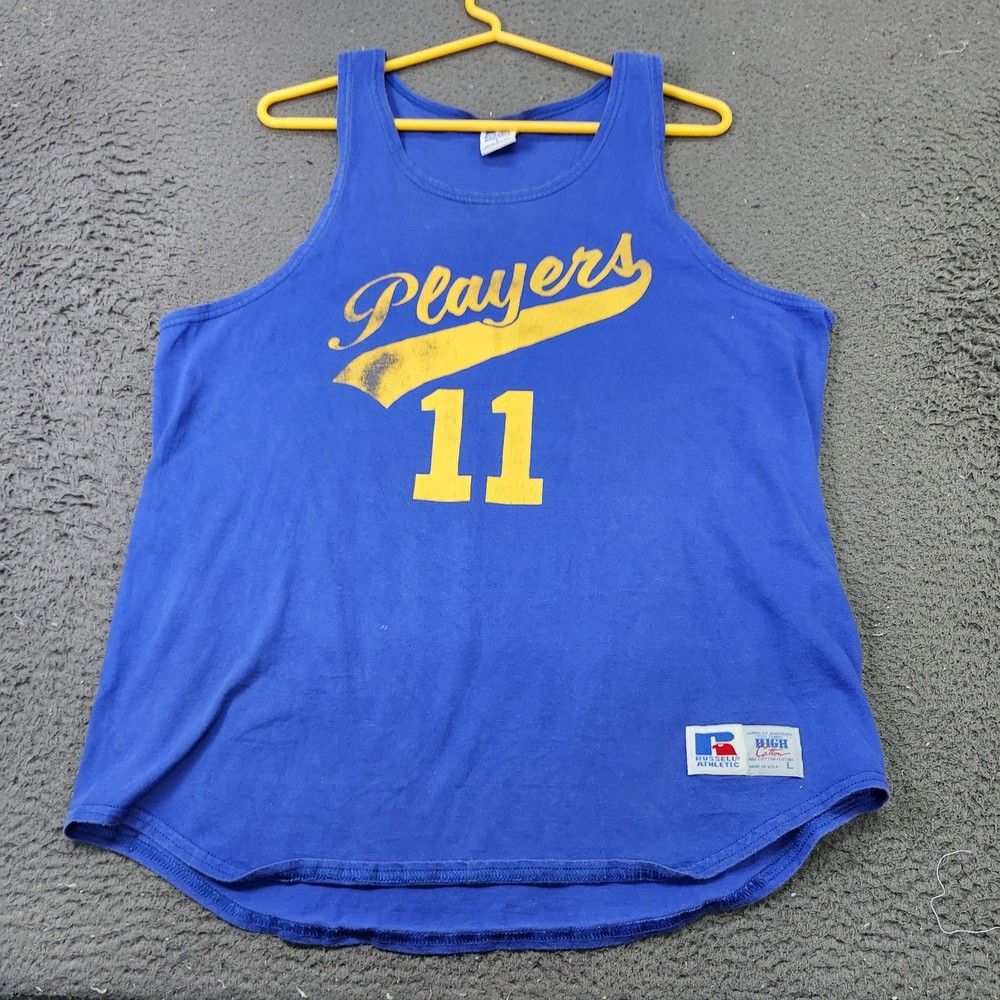 Vintage Russell Athletic Jersey Shirt Mens Large Players 11 Tank High Cotton 80s