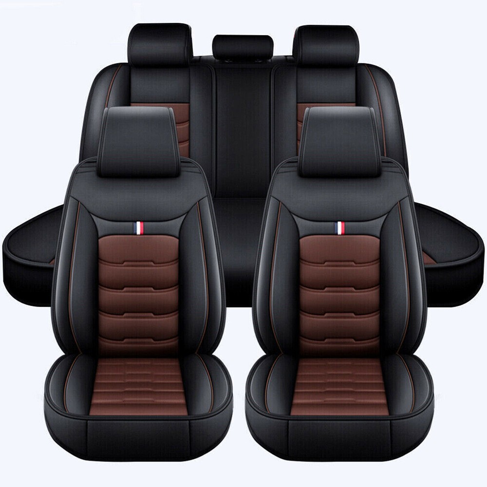 For Toyota RAV4 Full Set Leather Car Seat Cover 5-Seat Front + Rear Protectors
