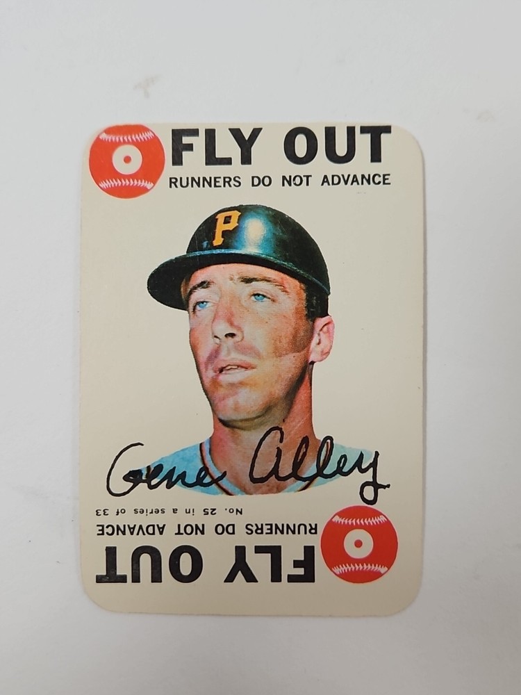 1968 TOPPS GAME CARD SET BREAK #25 GENE ALLEY PITTSBURGH PIRATES EX-VG