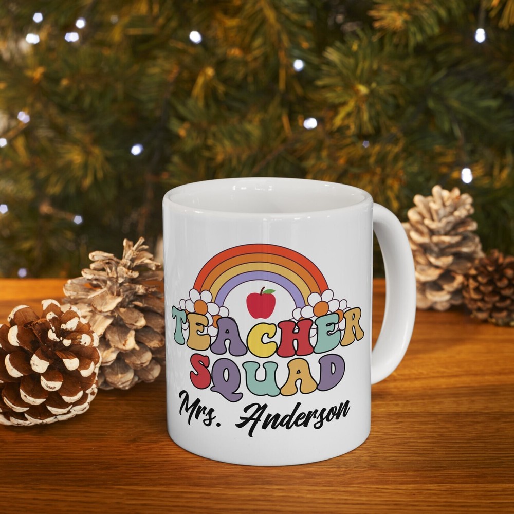 Personalized Teacher Team Squad Mug Custom Teacher Gifts Thank You Teacher Mug