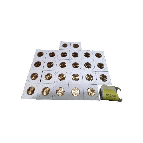 RARE NEVER TOUCHED UNCIRCULATED 2000-P GOLDEN DOLLARS FROM OLD BANK VAULT (10x!)