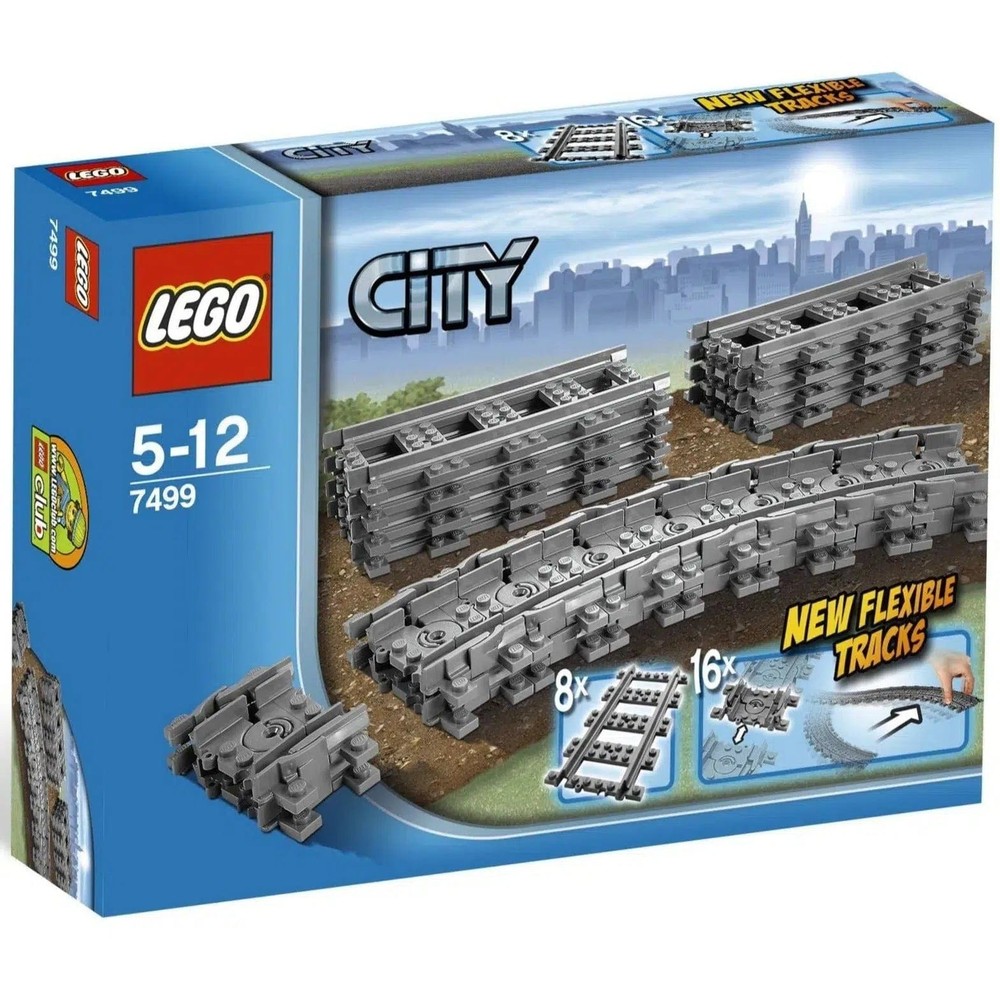 LEGO City Train Tracks Set with Flexible and Straight Pieces - 7499