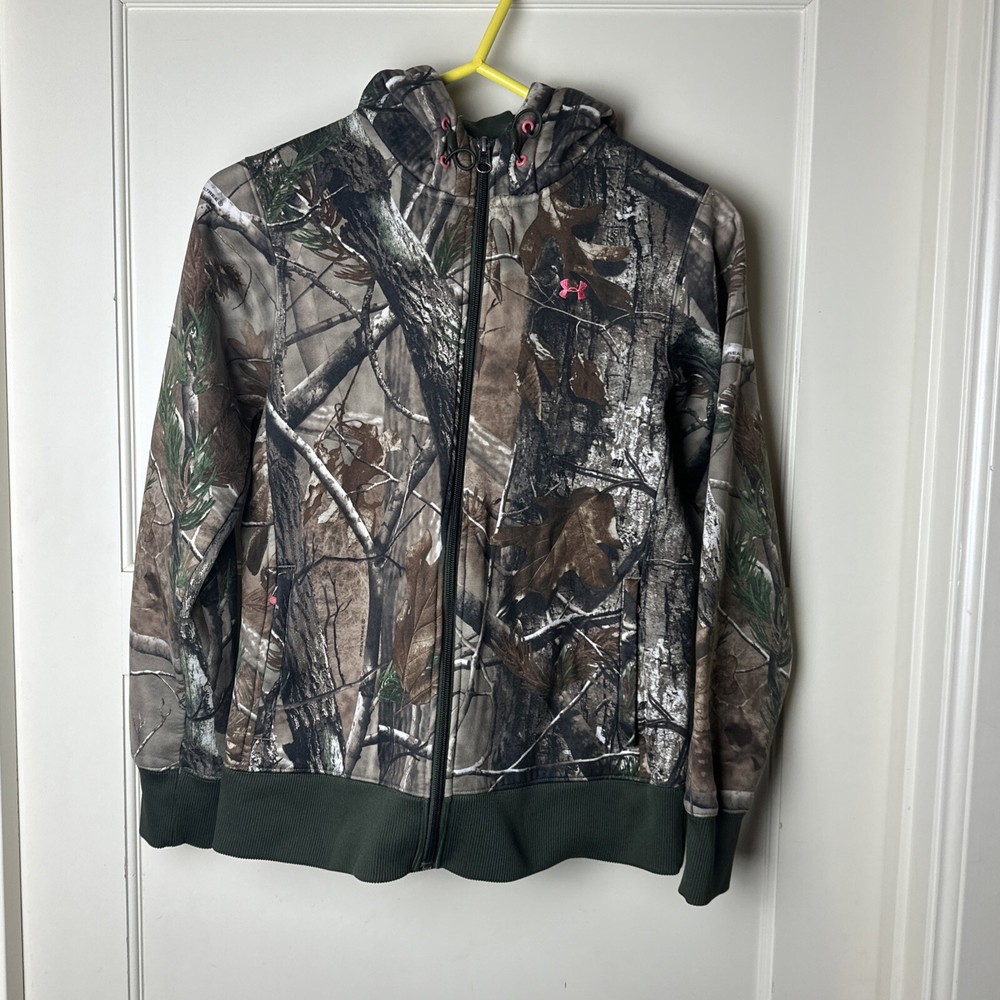 Under Armour Full Zip Hoodie RealTree Camouflage Hoodie Women’s M Hunting