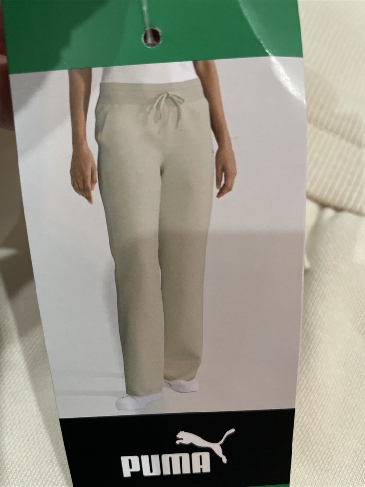 PUMA Women's Fleece Sweat Pants Straight Legs Sweatpants