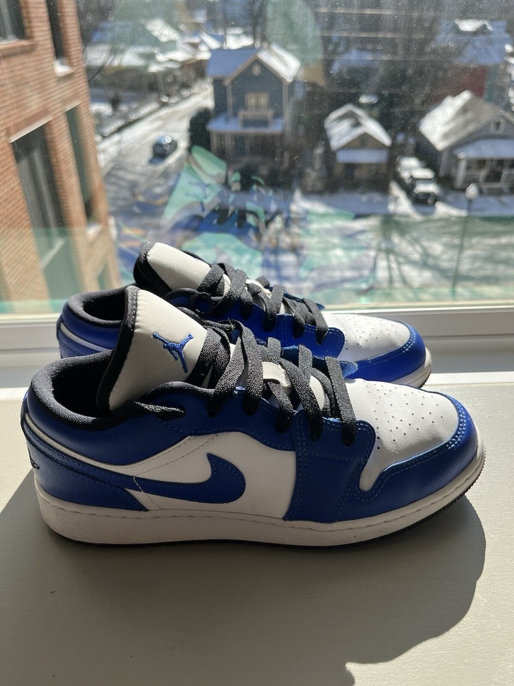 Jordan 1 Low Rise Shoes Game Royal Blue 6Y-7.7W