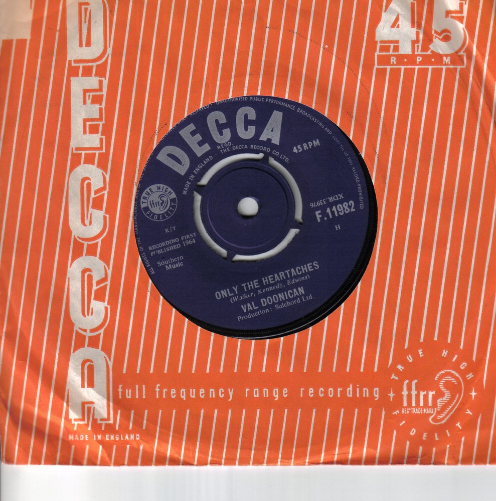Val Doonican Walk Tall 45 rpm Only The Heartaches British Pressing