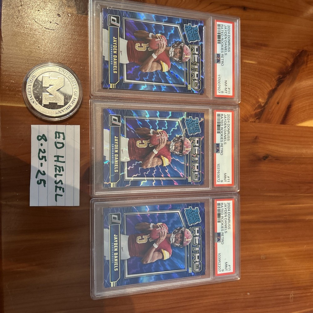 Jayden Daniels Rookie Retro Lot 3 Psa  Cards