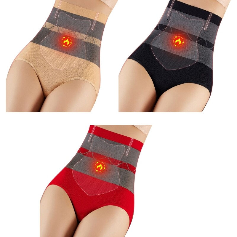Women's High Waist Shapewear Thongs for Abdomen Control & Winter Warmth