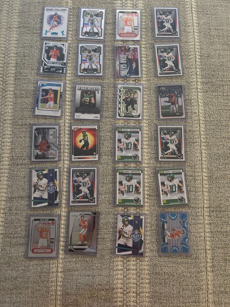 24 card Bo Nix rookie card lot RC Denver Broncos numbered /149