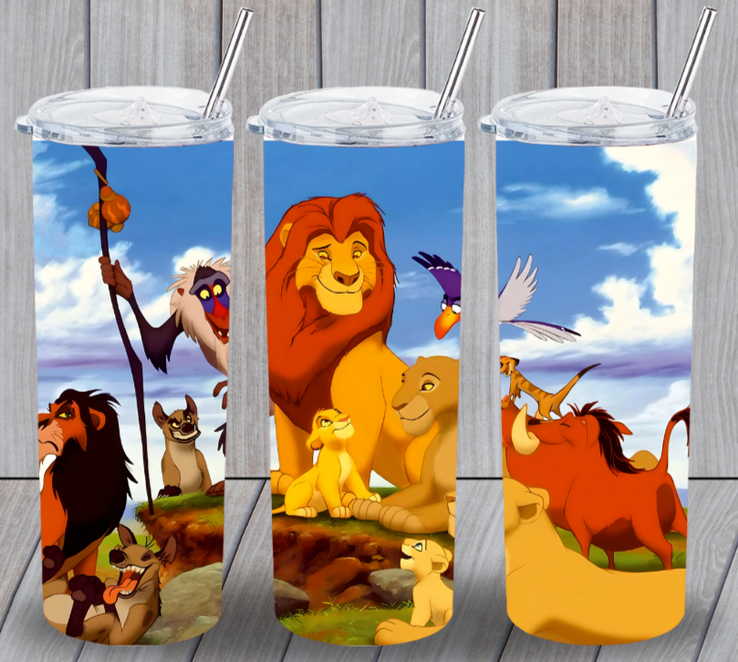 Lion King Inspired #3 Multicolor 20oz Insulated Tumbler With Box Lid Straw New