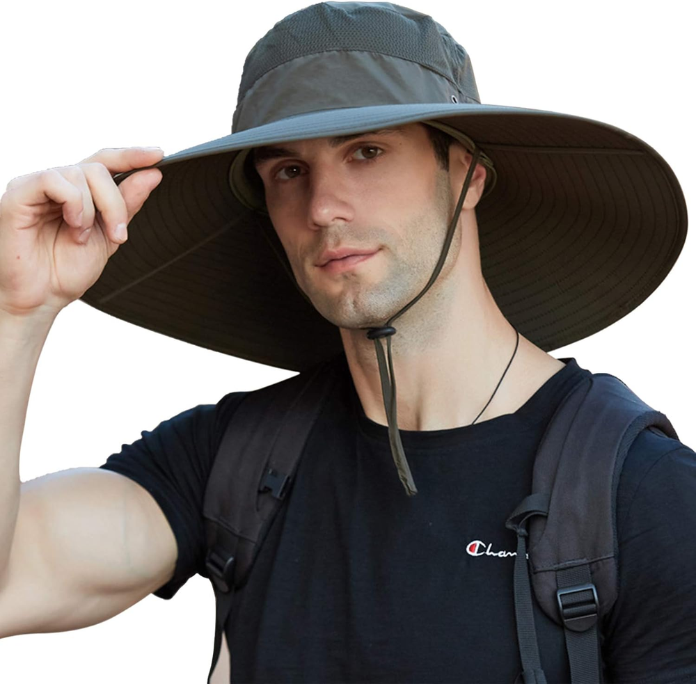 UPF 50+ Waterproof Wide Brim Sun Hat for Men and Women Fishing Outdoor