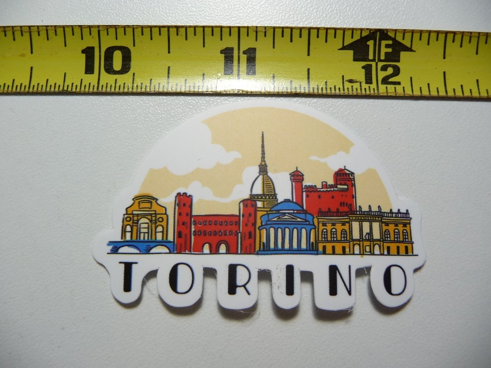 ITALY TORINO SKYLINE SITES STICKER DECAL VACATION TRIP VISIT MEMORIES