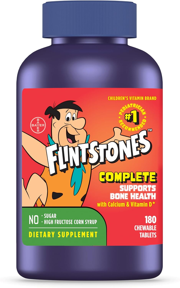 Chewable Kids Vitamins, Complete Multivitamin for Kids and Toddlers with Iron, C