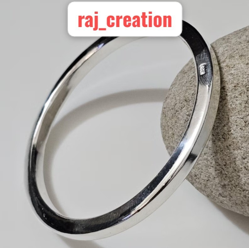 Thick Heavy Silver Bangle, 925 Sterling Silver Bangle, , Chunky Silver Bracelet,