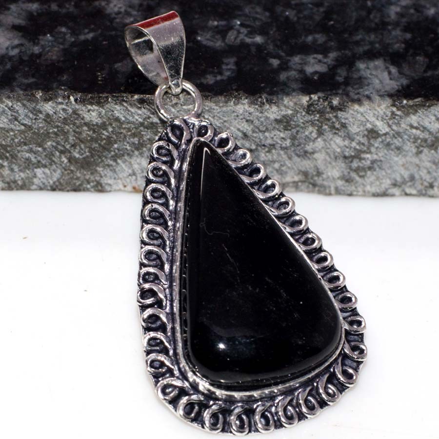 Black Onyx 925 Silver Plated Handmade 2