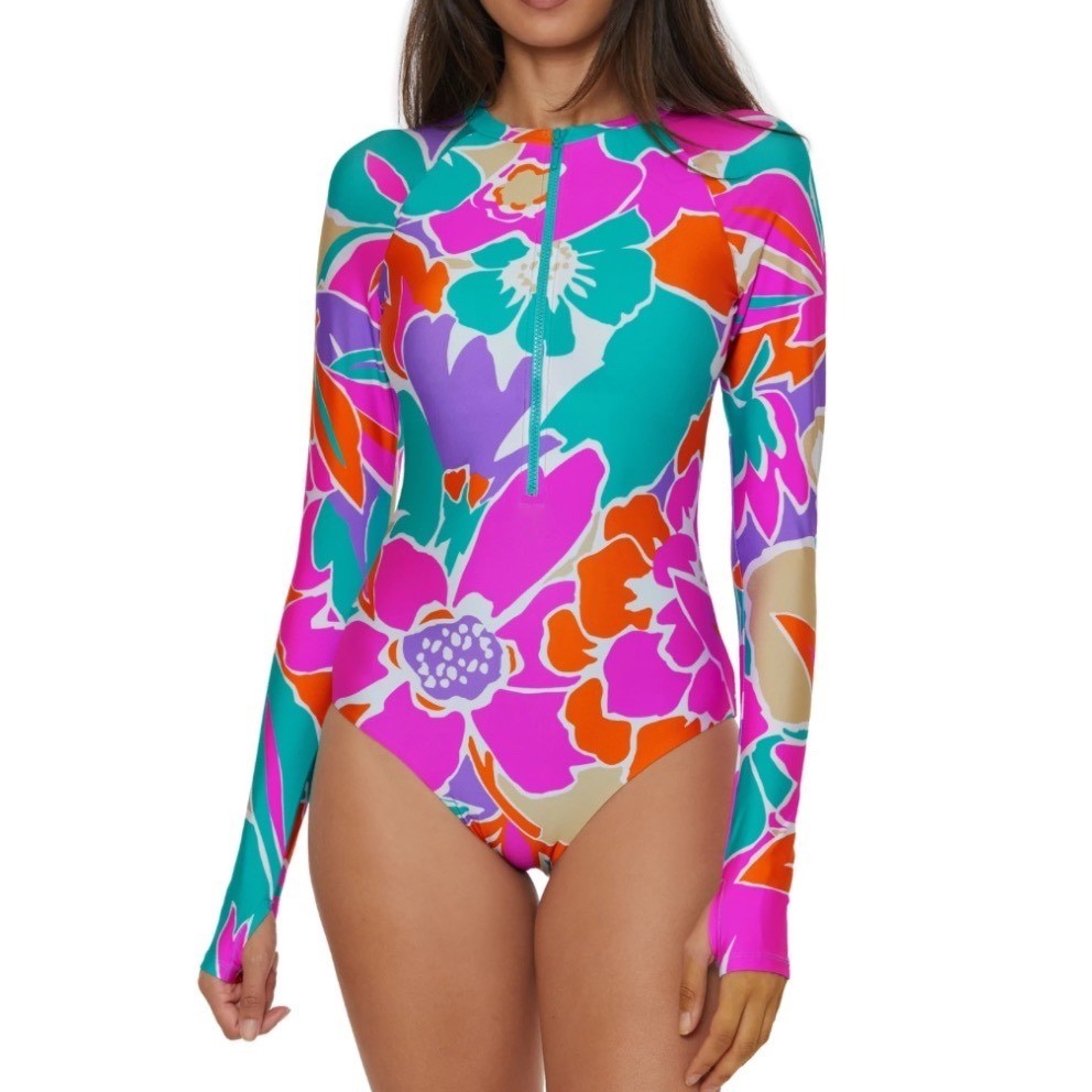 NWOT Trina Turk Amalfi Long Sleeve Paddlesuit Women's Medium