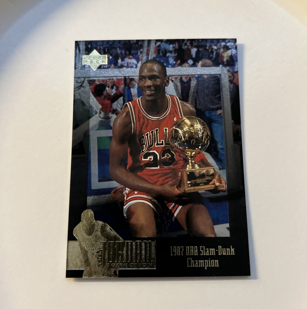Colección Upper Deck 1995 JC5 1987 Slam Dunk campeón Michael Jordan