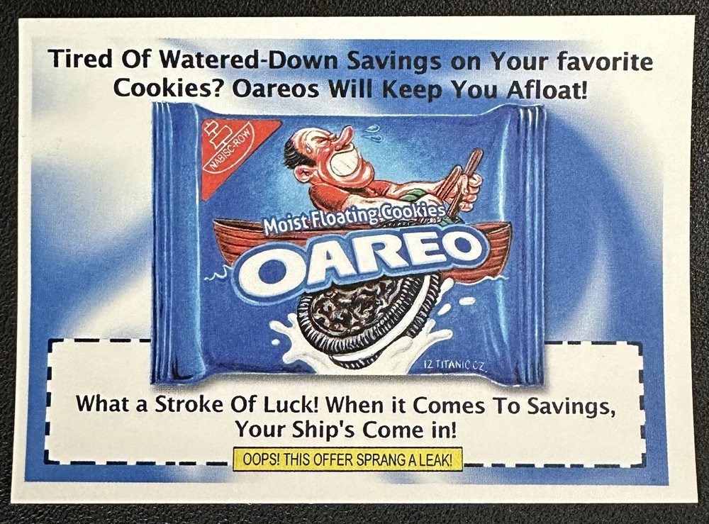 2024 Topps Wacky Packages ANS 24 OAREA Oreos Coupon in Toploader-image