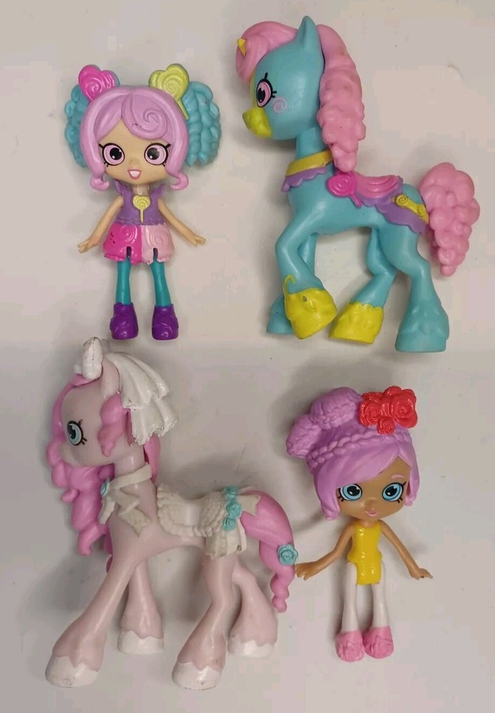 Shopkins Happy Places Figures & Ponies Lot of 4