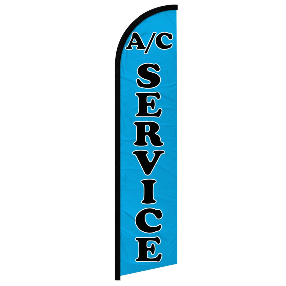 Blue A/C Service Windless Swooper Flag for Mechanics – Durable, Eye-Catching, and Professional Design