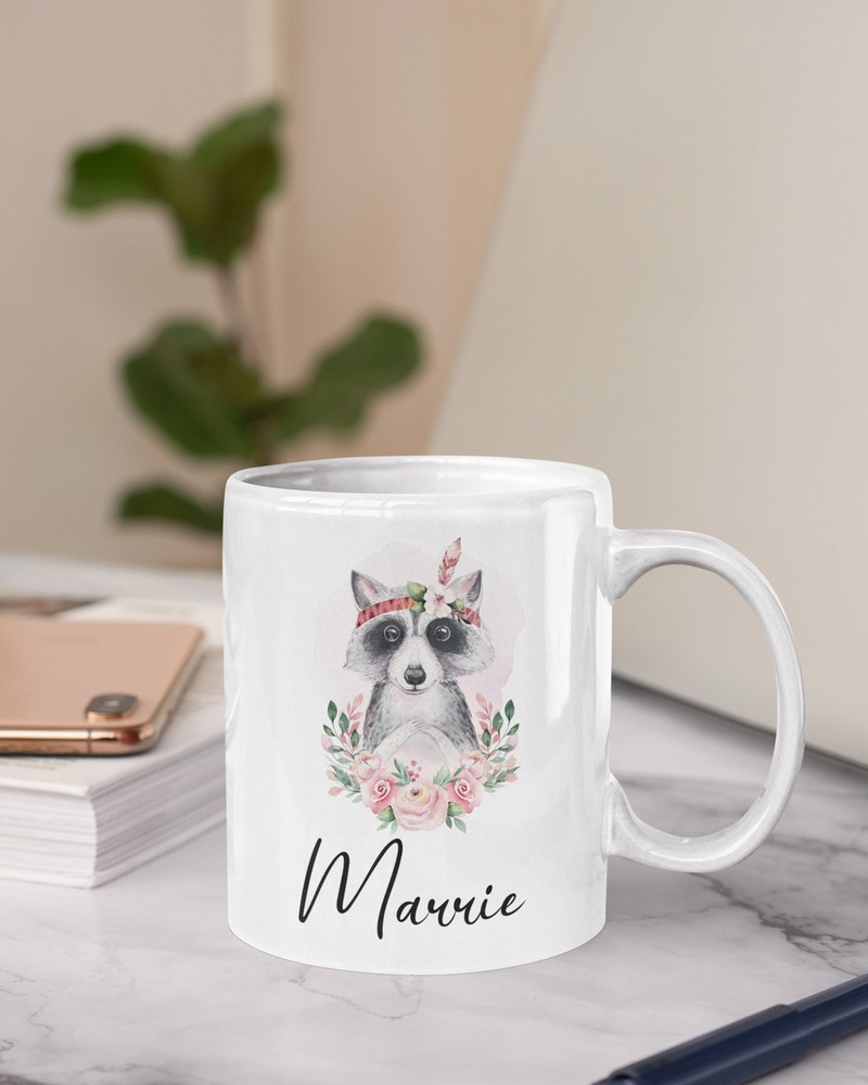 Personalized Raccoon Mug Raccoon Gifts Raccoon Gift For Her Cute Raccoon Cup