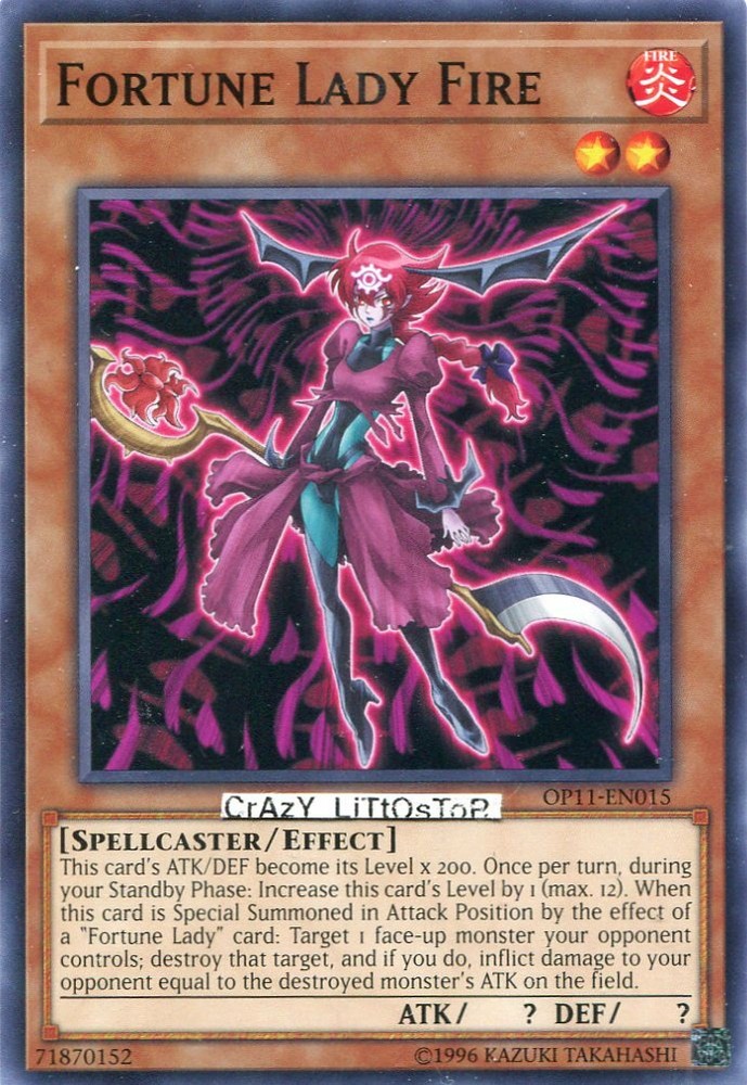 Fortune Lady Fire OP11-EN015 OTS Tournament Pack 11 Unlimited