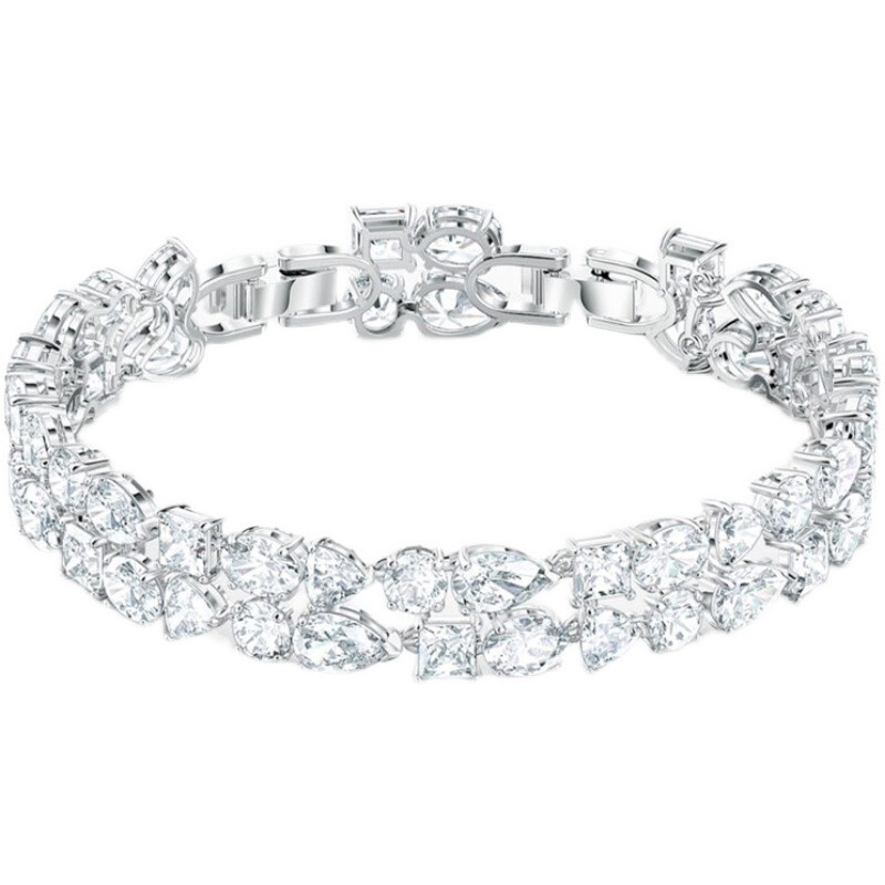 SWAR0VSKI Crystal Bracelet , Rhodium plated , New In Gift Box