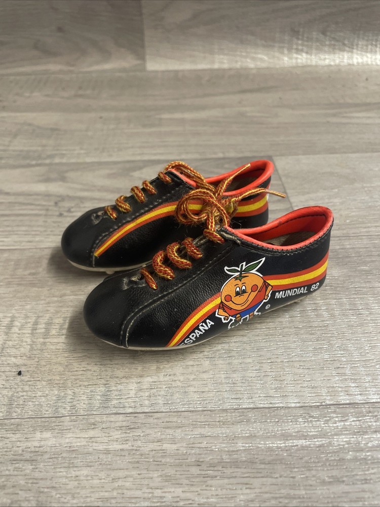 World Cup Futbal Soccer Mini Cleat Boots 1982 Espana Mundial Monel'y Souvenir