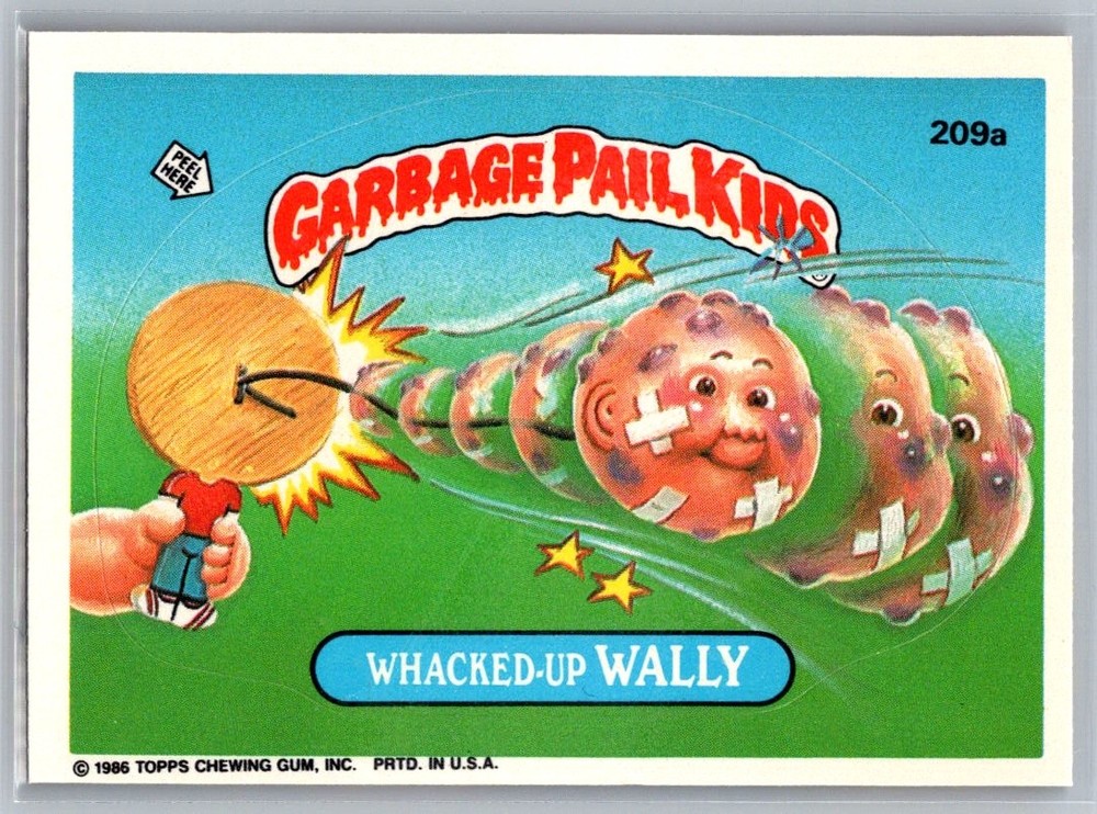 1986 Topps Garbage Pail Kids Series 6 #209a Whacked-Up Wally Trading Card