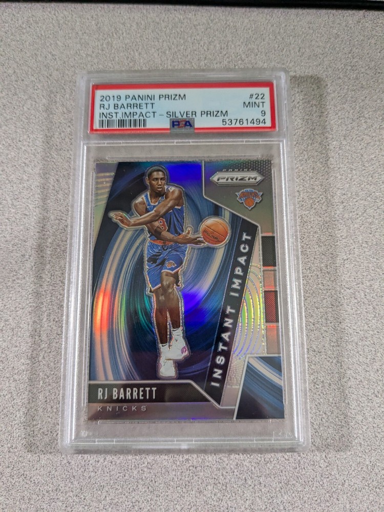 2019-20 Panini Prizm Silver Instant Impact Rookie Card RJ Barrett RC #22