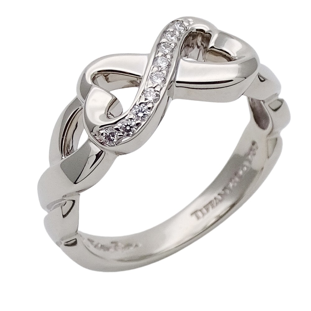 Tiffany & Co.   750WG Diamond Paloma Picasso Double Loved Heart US 6.25 Ring 874