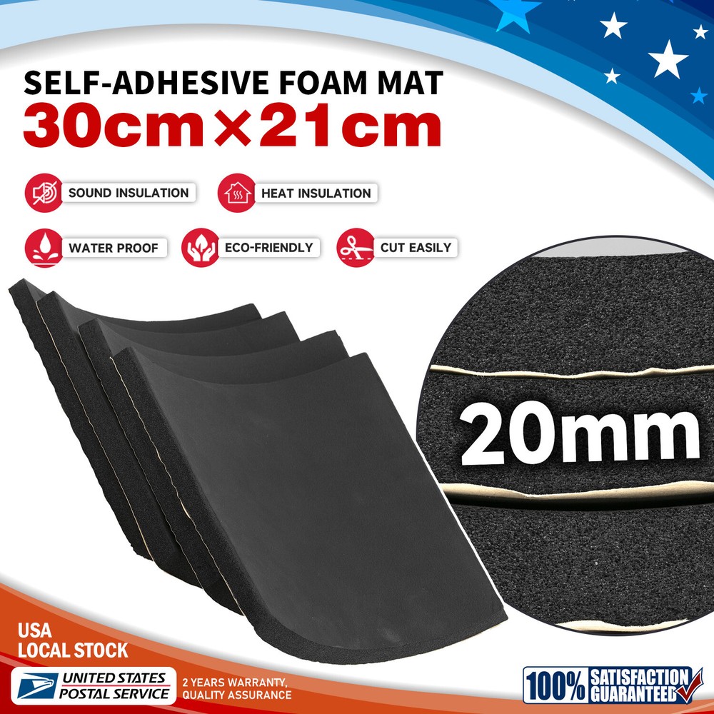 Sound Deadener Car Heat Shield Insulation Noise Reduce Home Self-adhesive Mat