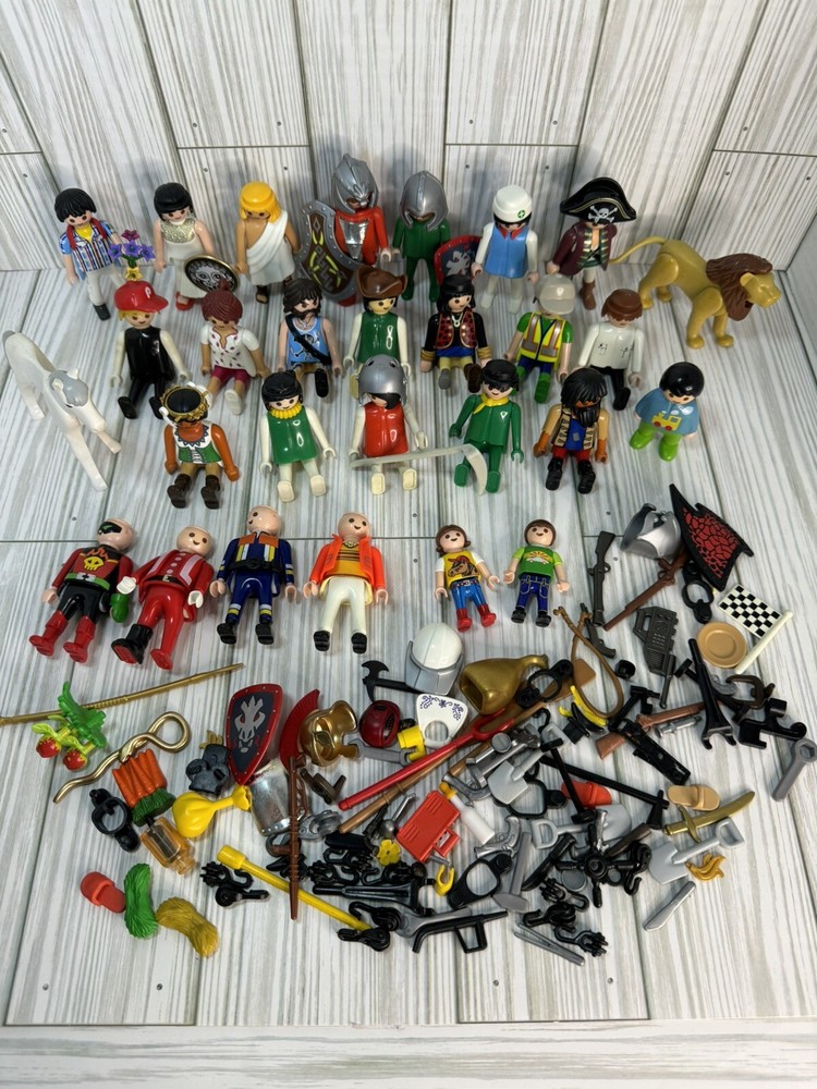 Playmobil Mixed Lot Figures Horse Lion & Weapons  Random Figurines Toys