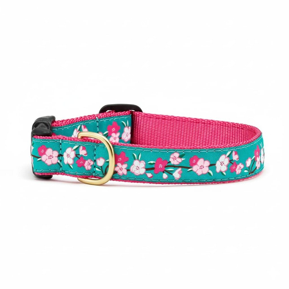 Cherry Blossoms Dog Collar (Medium (12