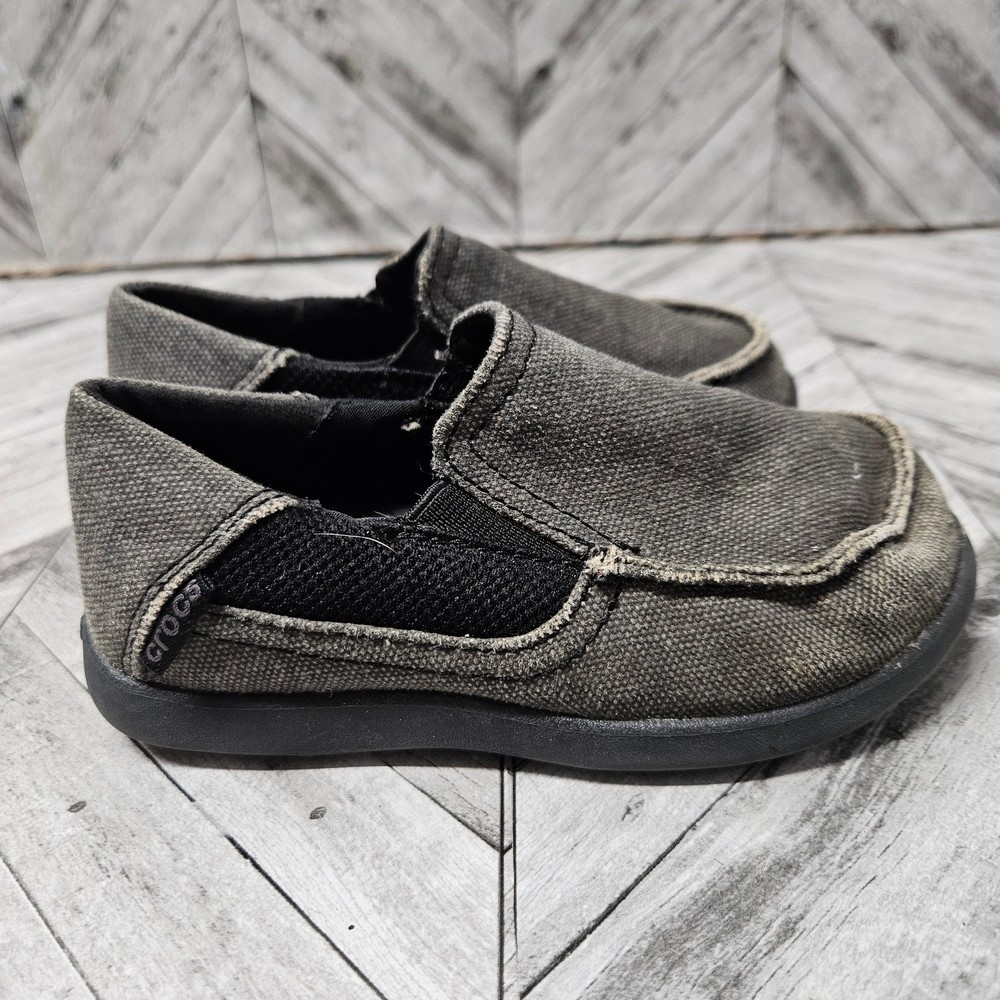 Crocs Santa Cruz II Boys Loafers Size 9 in Gray