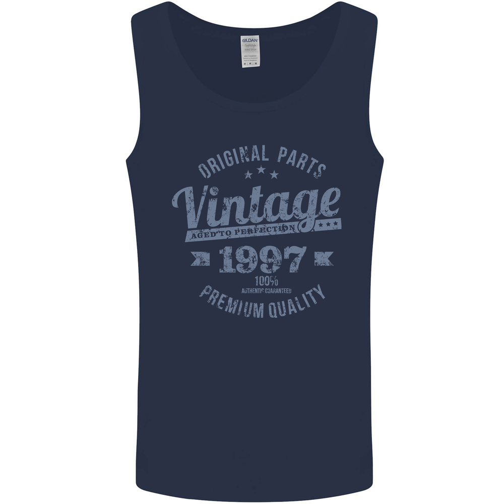 Vintage Year 28th Birthday 1997 Mens Vest Tank Top Navy Blue
