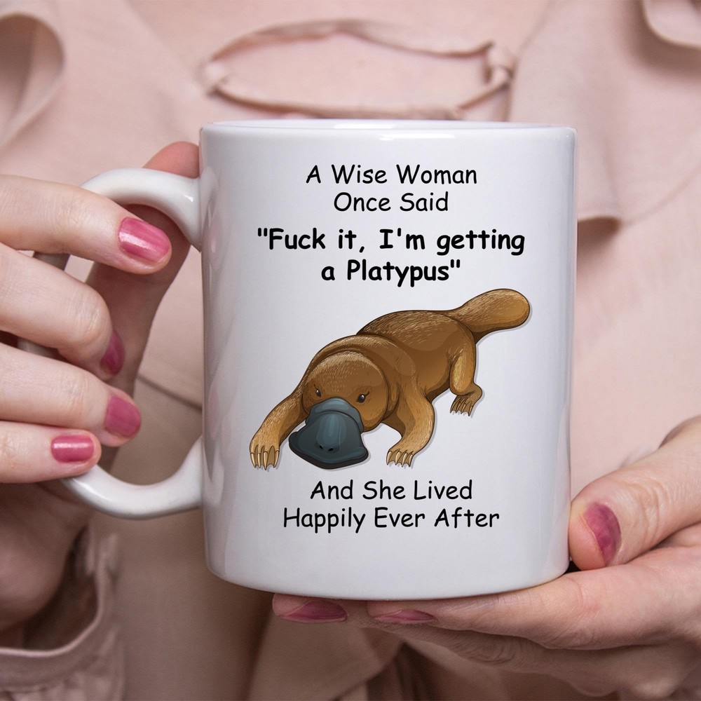 Funny Platypus Coffee Mug Gift For Women White Ceramic Cup