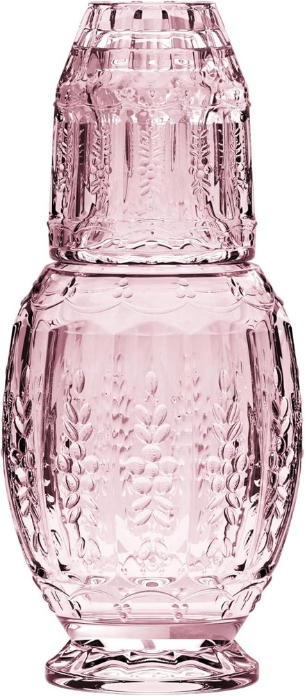 Vintage Bedside Water Carafe Set with Elegant Glass Tumbler