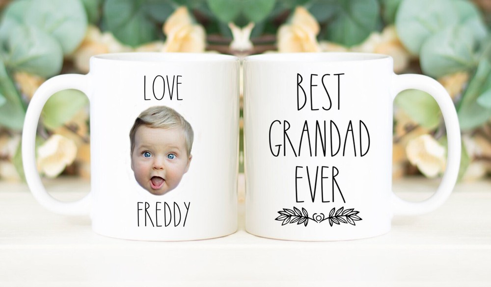 Best Grandad Ever Mug Father's Day Gift Personalized With Photo Of Kids